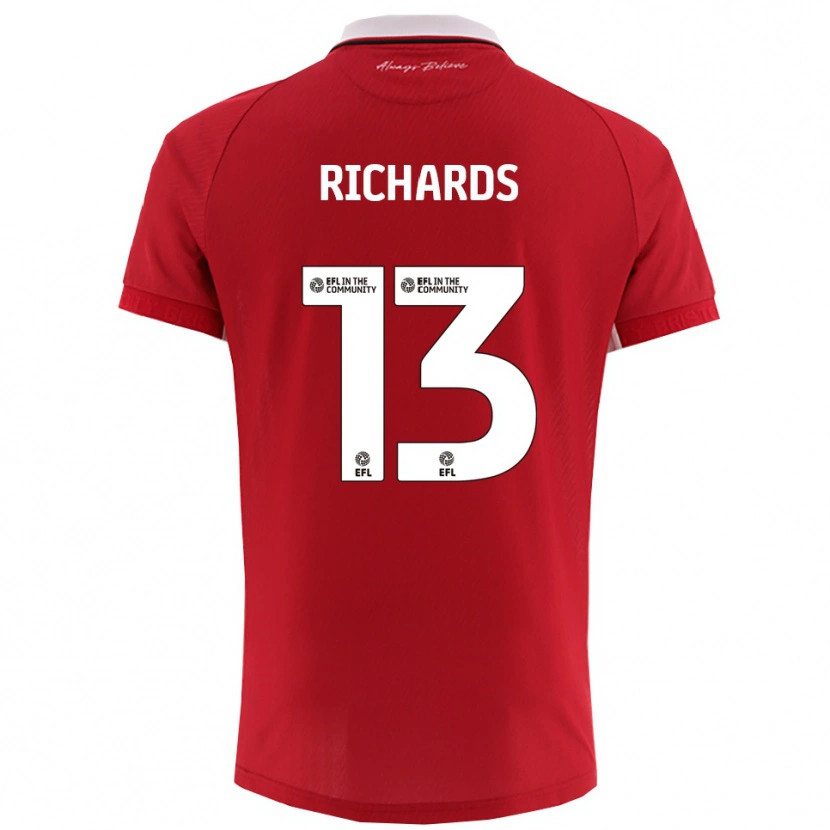 Danxen Kinder Harvey Wiles-Richards #13 Rot Weiß Heimtrikot Trikot 2025/26 T-Shirt Österreich