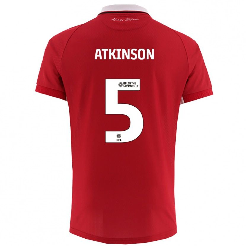 Danxen Kinder Rob Atkinson #5 Rot Weiß Heimtrikot Trikot 2025/26 T-Shirt Österreich