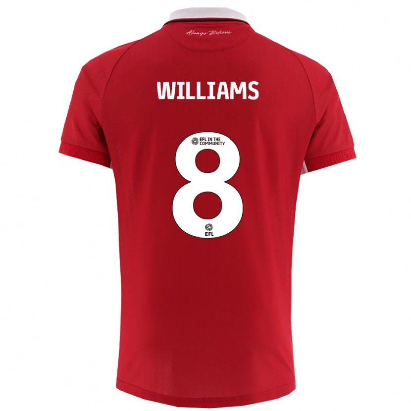 Danxen Kinder Joe Williams #8 Rot Weiß Heimtrikot Trikot 2025/26 T-Shirt Österreich