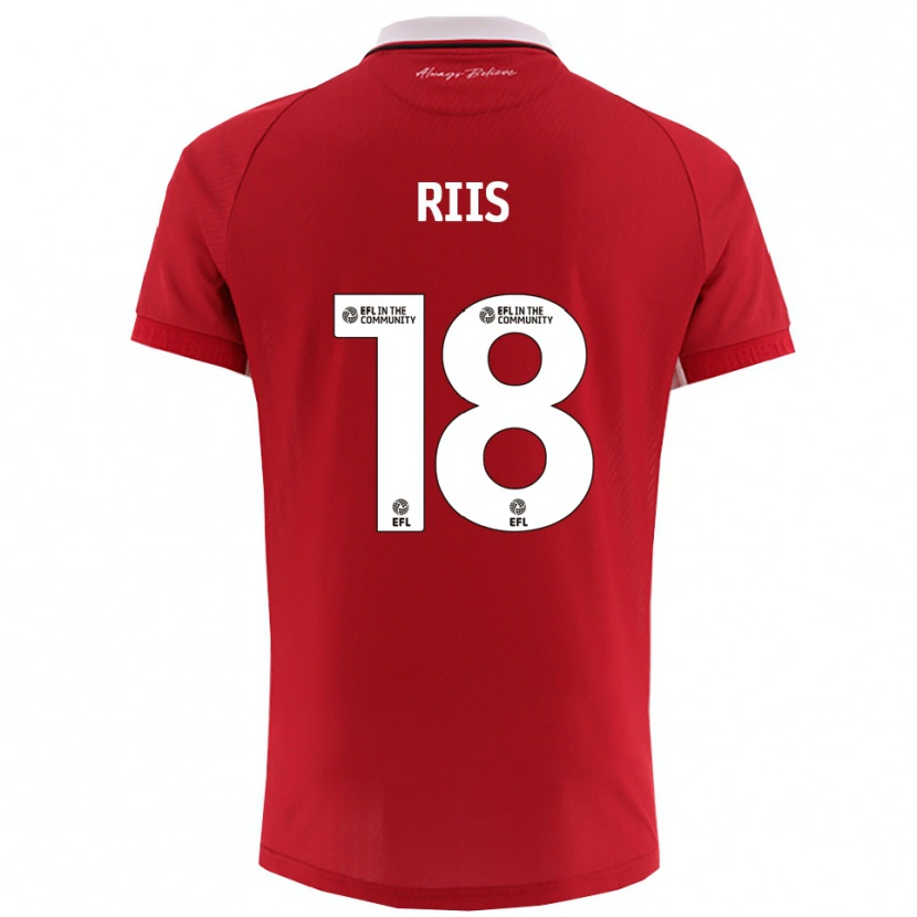 Danxen Kinder Emil Riis #18 Rot Weiß Heimtrikot Trikot 2025/26 T-Shirt Österreich