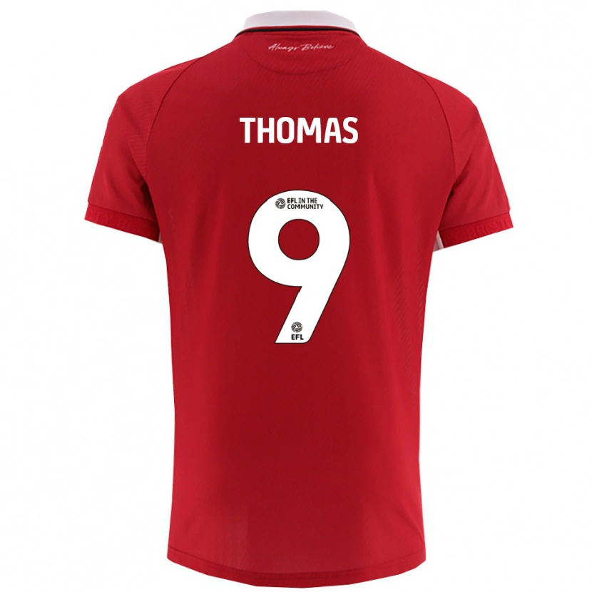 Danxen Kinder Olly Thomas #9 Rot Weiß Heimtrikot Trikot 2025/26 T-Shirt Österreich
