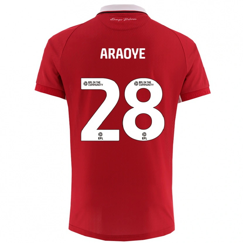 Danxen Kinder Raphael Araoye #28 Rot Weiß Heimtrikot Trikot 2025/26 T-Shirt Österreich