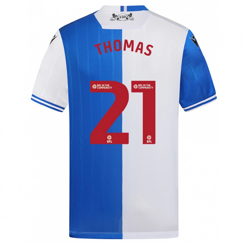 Danxen Kinder Lauren Thomas #21 Blau Weiß Heimtrikot Trikot 2025/26 T-Shirt Österreich