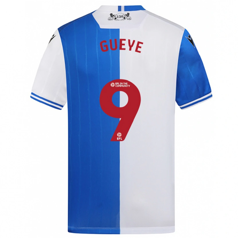 Danxen Kinder Makhtar Gueye #9 Blau Weiß Heimtrikot Trikot 2025/26 T-Shirt Österreich