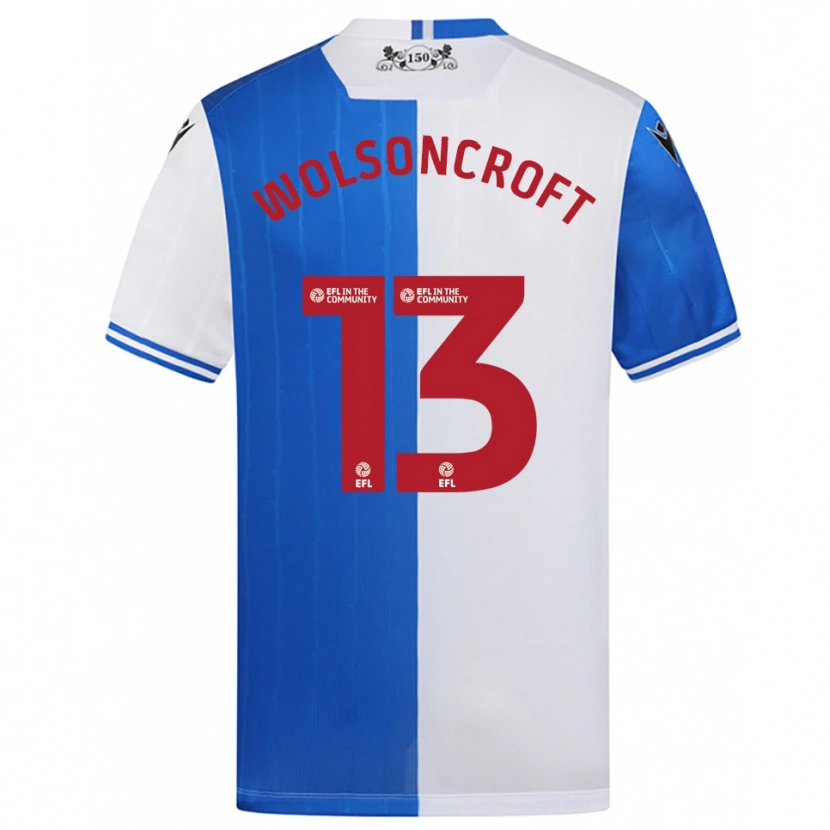 Danxen Kinder Blake Wolsoncroft #13 Blau Weiß Heimtrikot Trikot 2025/26 T-Shirt Österreich