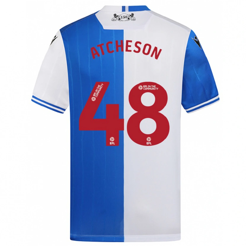 Danxen Kinder Tom Atcheson #48 Blau Weiß Heimtrikot Trikot 2025/26 T-Shirt Österreich