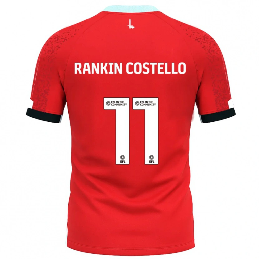 Danxen Kinder Joe Rankin-Costello #11 Rot Weiß Heimtrikot Trikot 2025/26 T-Shirt Österreich