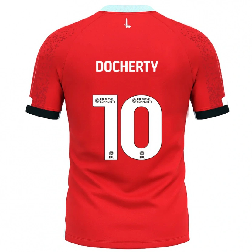 Danxen Kinder Greg Docherty #10 Rot Weiß Heimtrikot Trikot 2025/26 T-Shirt Österreich