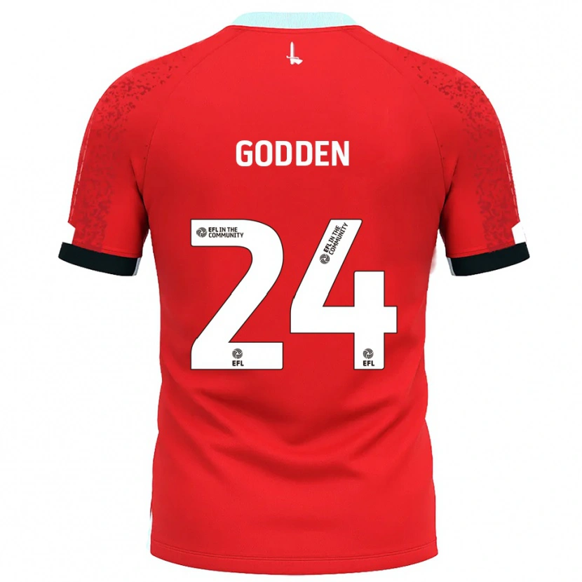 Danxen Kinder Matty Godden #24 Rot Weiß Heimtrikot Trikot 2025/26 T-Shirt Österreich