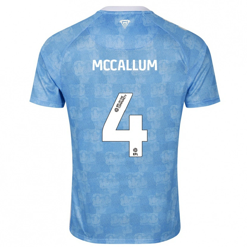 Danxen Kinder Joseph Mccallum #4 Himmelblau Weiß Heimtrikot Trikot 2025/26 T-Shirt Österreich