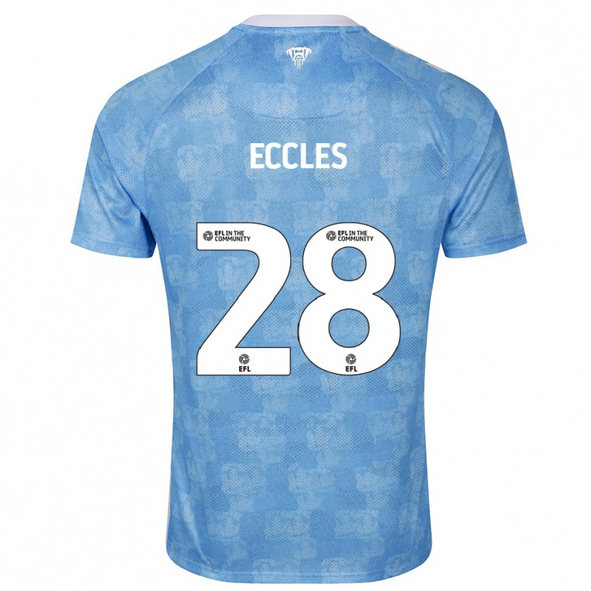 Danxen Kinder Josh Eccles #28 Himmelblau Weiß Heimtrikot Trikot 2025/26 T-Shirt Österreich