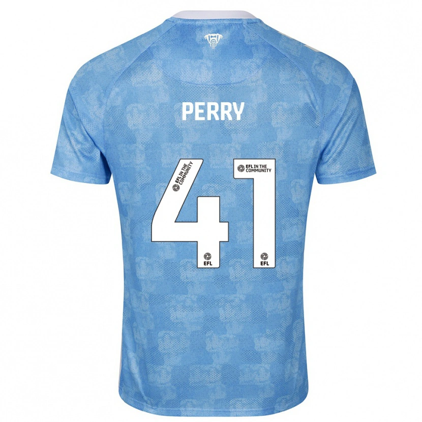 Danxen Kinder Callum Perry #41 Himmelblau Weiß Heimtrikot Trikot 2025/26 T-Shirt Österreich