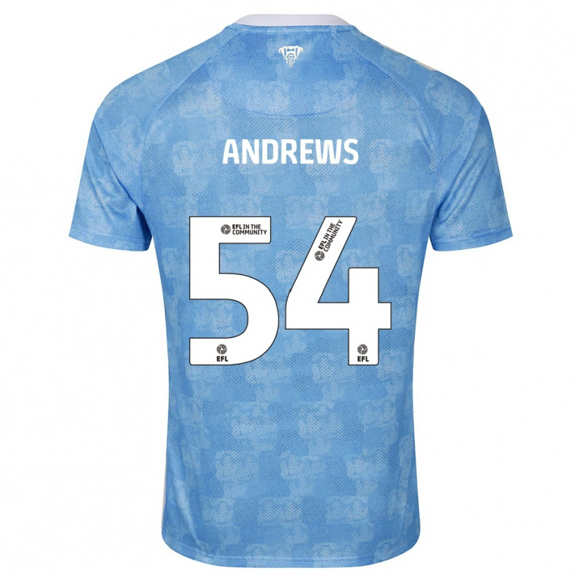 Danxen Kinder Kai Andrews #54 Himmelblau Weiß Heimtrikot Trikot 2025/26 T-Shirt Österreich