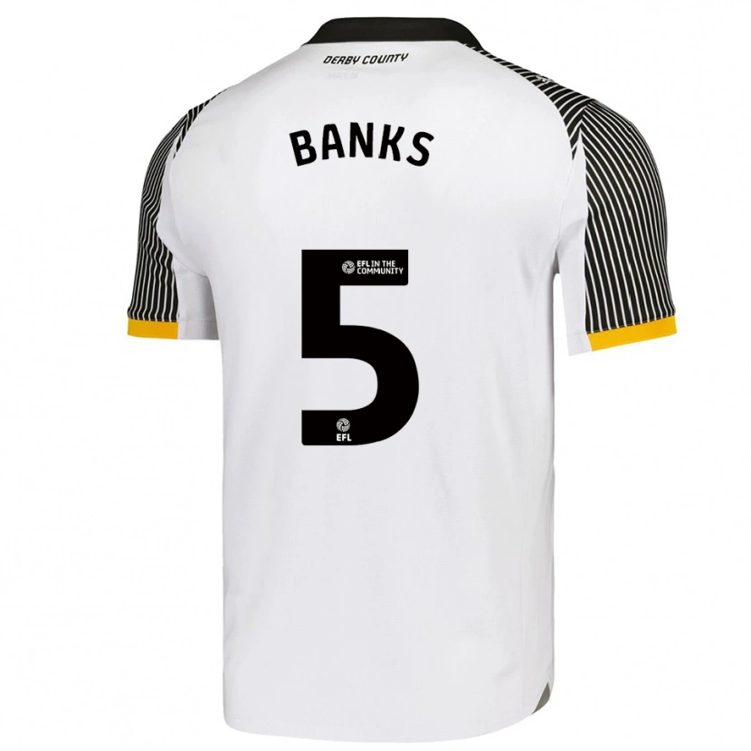 Danxen Kinder Luke Banks #5 Weiß Schwarz Heimtrikot Trikot 2025/26 T-Shirt Österreich
