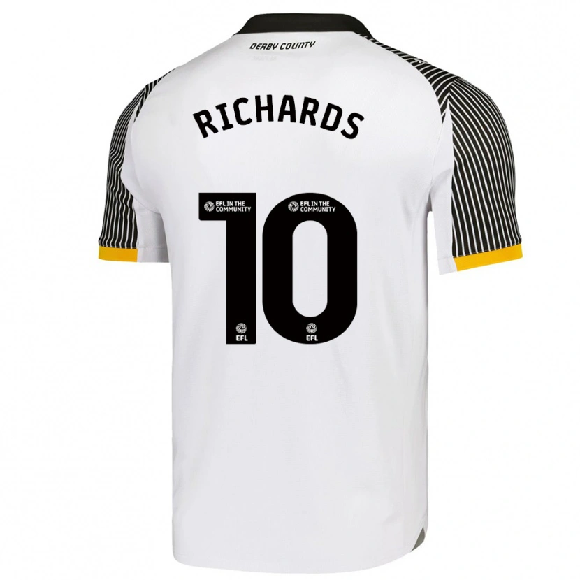 Danxen Kinder Jerome Richards #10 Weiß Schwarz Heimtrikot Trikot 2025/26 T-Shirt Österreich