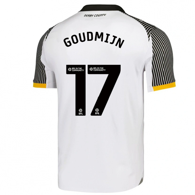 Danxen Kinder Kenzo Goudmijn #17 Weiß Schwarz Heimtrikot Trikot 2025/26 T-Shirt Österreich