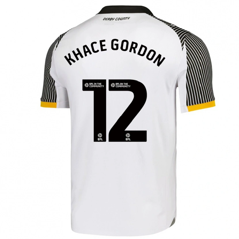 Danxen Kinder Khace Gordon #12 Weiß Schwarz Heimtrikot Trikot 2025/26 T-Shirt Österreich