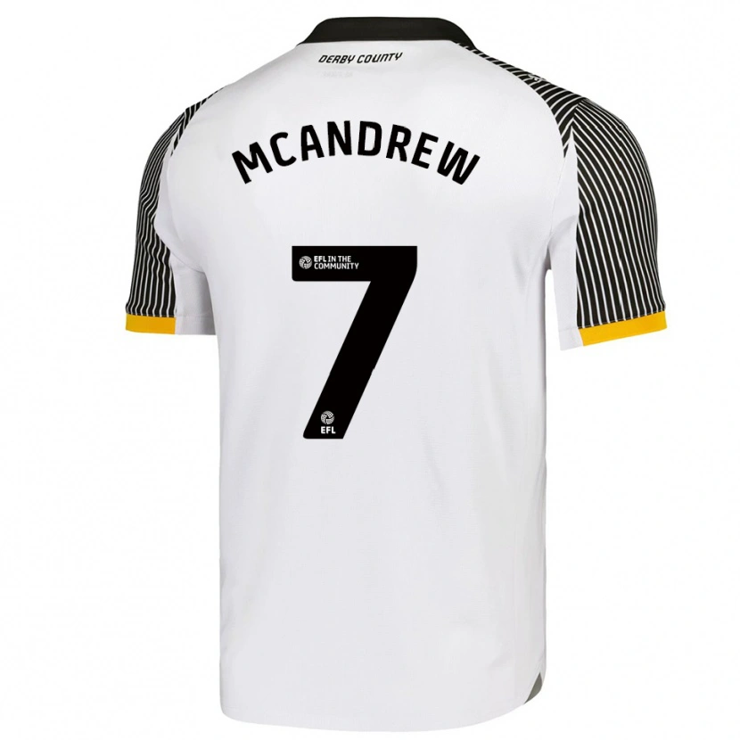 Danxen Kinder Niall Mcandrew #7 Weiß Schwarz Heimtrikot Trikot 2025/26 T-Shirt Österreich