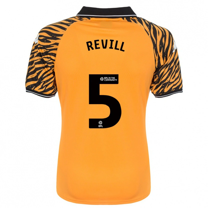 Danxen Kinder Harry Revill #5 Orange Schwarz Heimtrikot Trikot 2025/26 T-Shirt Österreich