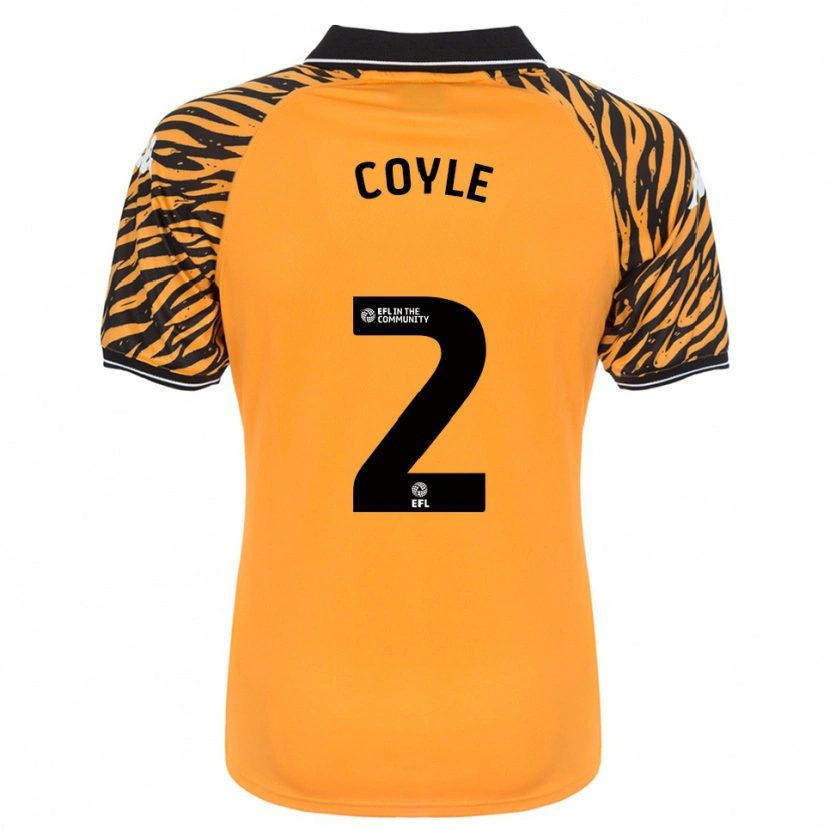 Danxen Kinder Lewie Coyle #2 Orange Schwarz Heimtrikot Trikot 2025/26 T-Shirt Österreich