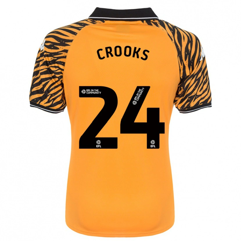 Danxen Kinder Matt Crooks #24 Orange Schwarz Heimtrikot Trikot 2025/26 T-Shirt Österreich