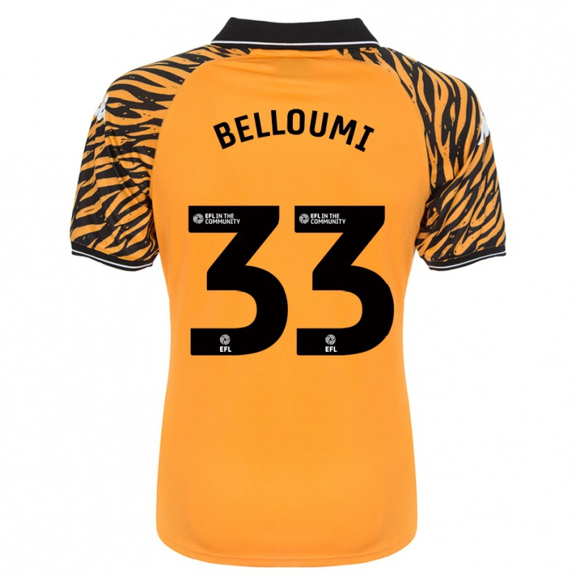 Danxen Kinder Mohamed Belloumi #33 Orange Schwarz Heimtrikot Trikot 2025/26 T-Shirt Österreich