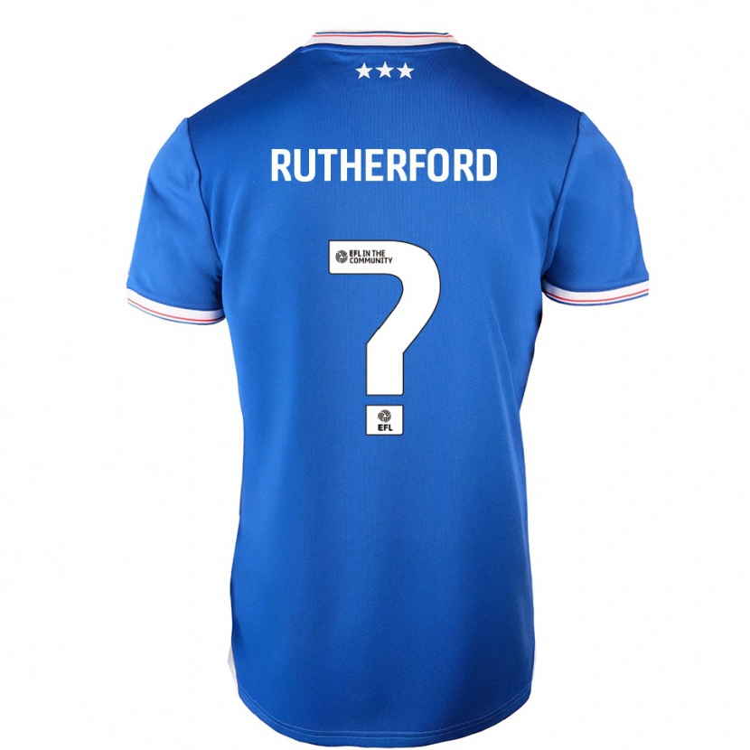 Danxen Kinder Ella Rutherford #0 Blau Weiß Heimtrikot Trikot 2025/26 T-Shirt Österreich