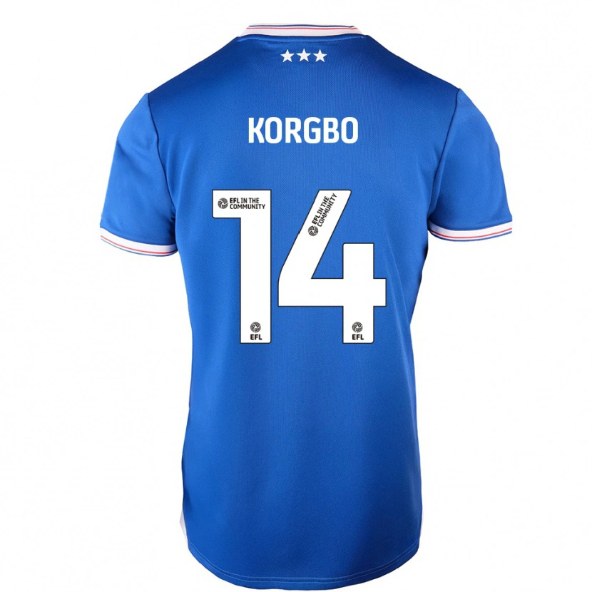 Danxen Kinder Kelvin Korgbo #14 Blau Weiß Heimtrikot Trikot 2025/26 T-Shirt Österreich