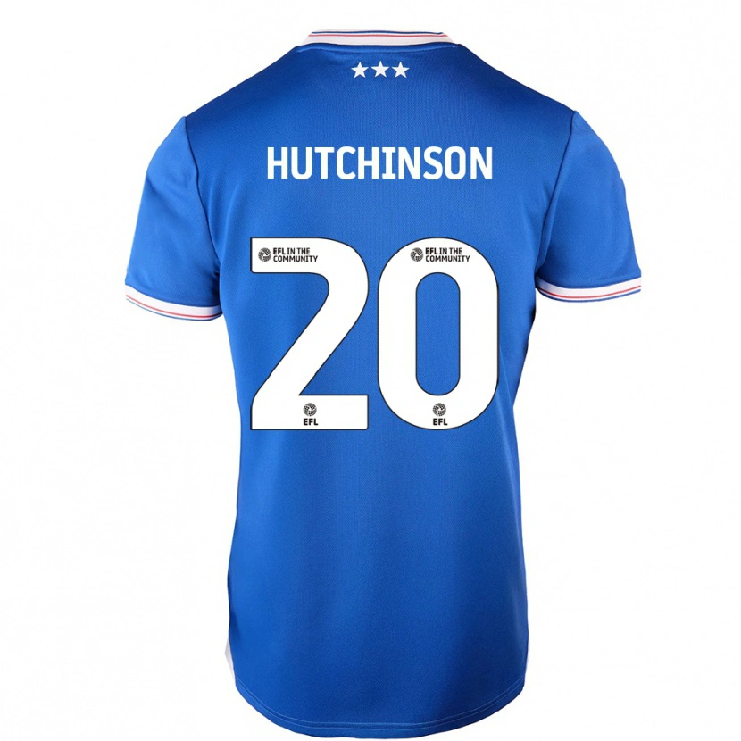 Danxen Kinder Omari Hutchinson #20 Blau Weiß Heimtrikot Trikot 2025/26 T-Shirt Österreich