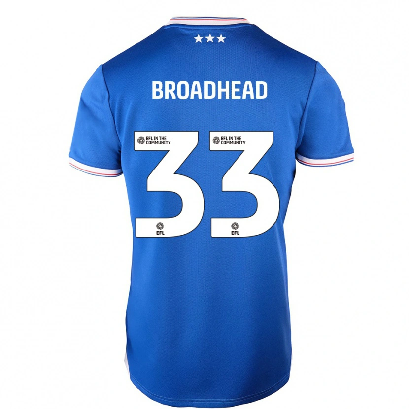 Danxen Kinder Nathan Broadhead #33 Blau Weiß Heimtrikot Trikot 2025/26 T-Shirt Österreich