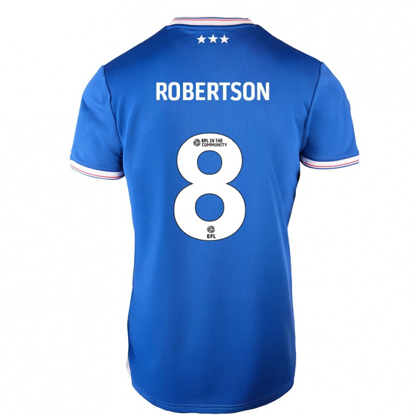 Danxen Kinder Kyra Robertson #8 Blau Weiß Heimtrikot Trikot 2025/26 T-Shirt Österreich
