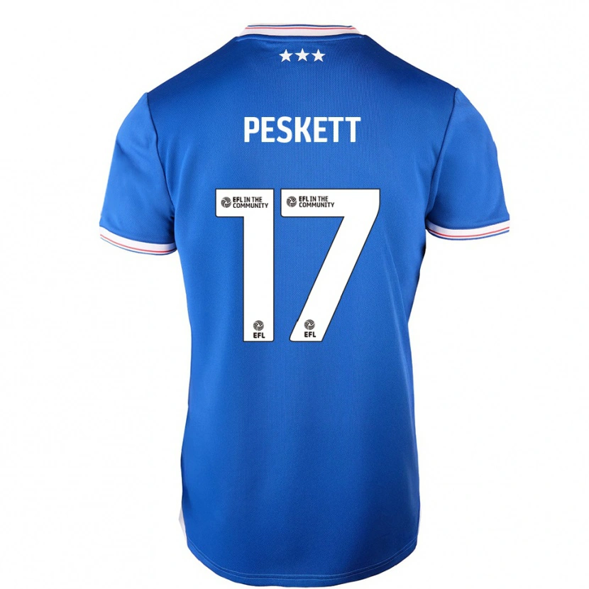 Danxen Kinder Sophie Peskett #17 Blau Weiß Heimtrikot Trikot 2025/26 T-Shirt Österreich