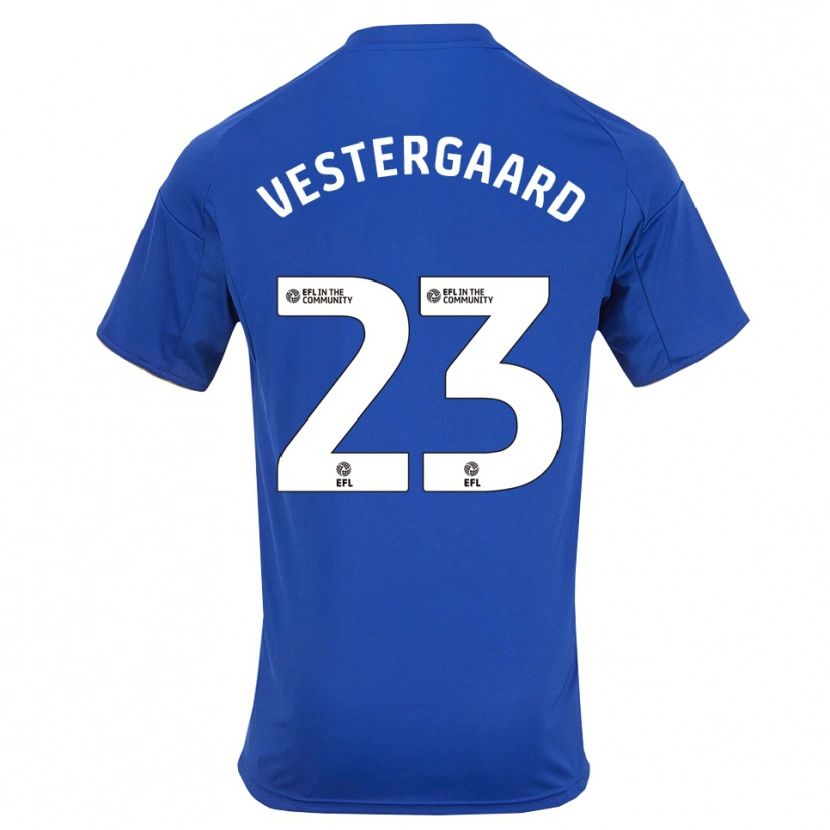 Danxen Kinder Jannik Vestergaard #23 Blau Gold Heimtrikot Trikot 2025/26 T-Shirt Österreich