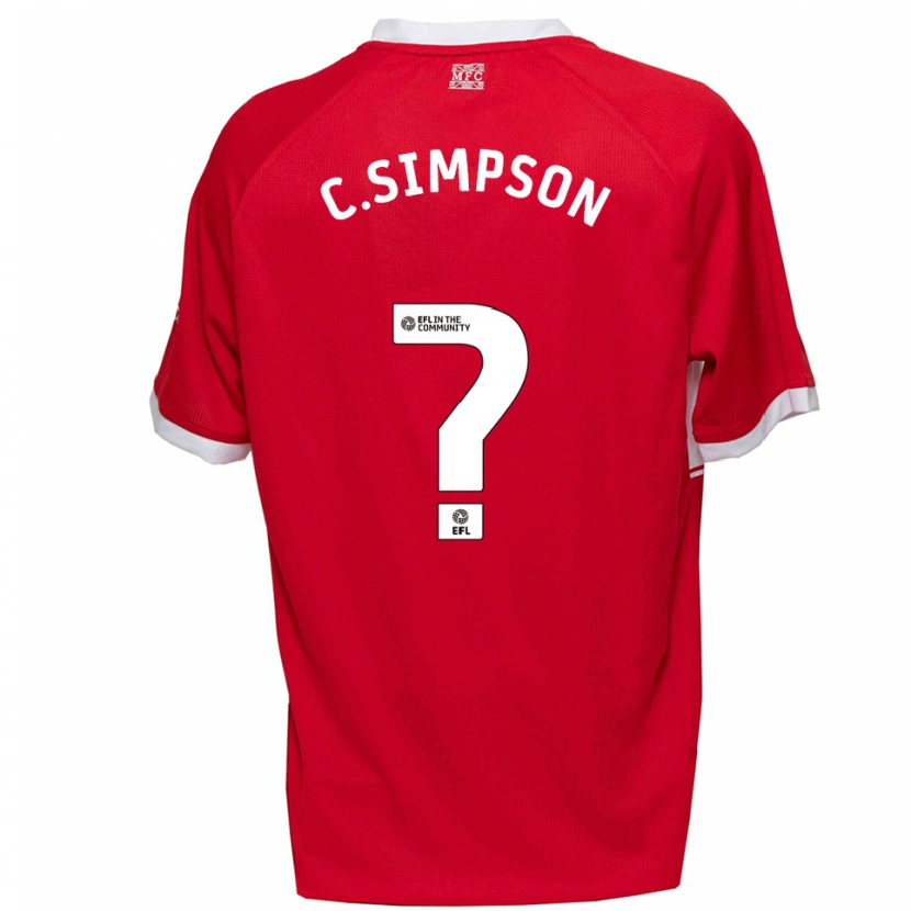 Danxen Kinder Cameron Simpson #0 Rot Weiß Heimtrikot Trikot 2025/26 T-Shirt Österreich
