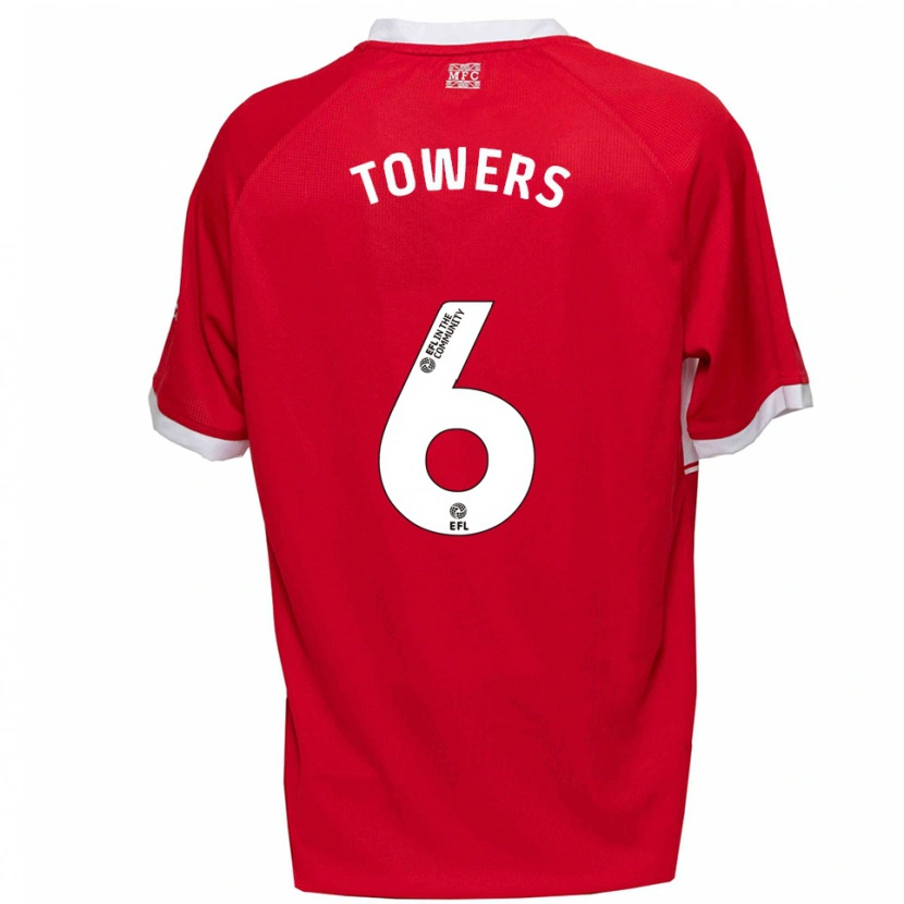 Danxen Kinder Abby Towers #6 Rot Weiß Heimtrikot Trikot 2025/26 T-Shirt Österreich