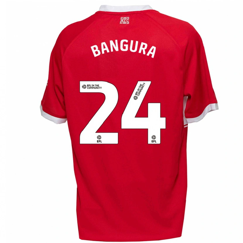 Danxen Kinder Alex Bangura #24 Rot Weiß Heimtrikot Trikot 2025/26 T-Shirt Österreich