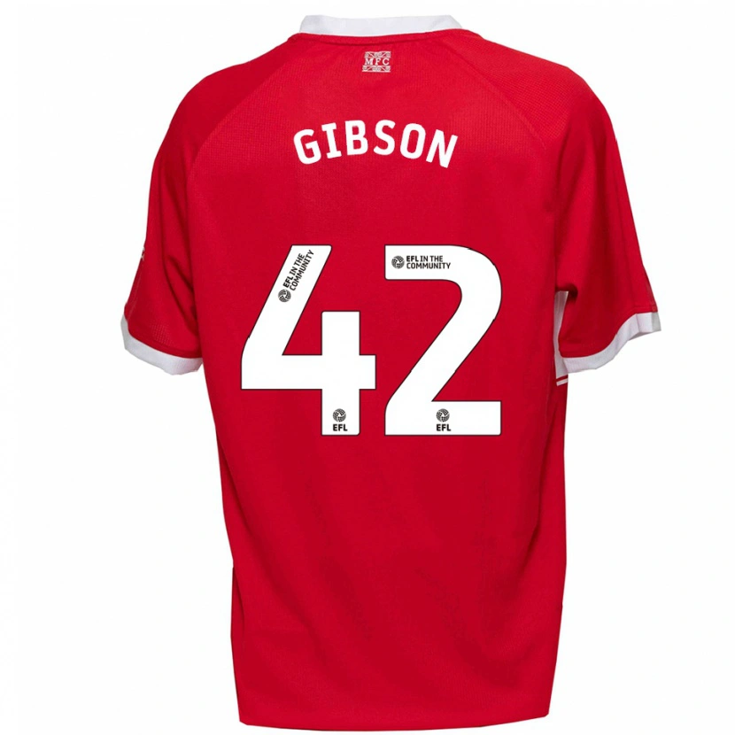 Danxen Kinder Joseph Gibson #42 Rot Weiß Heimtrikot Trikot 2025/26 T-Shirt Österreich