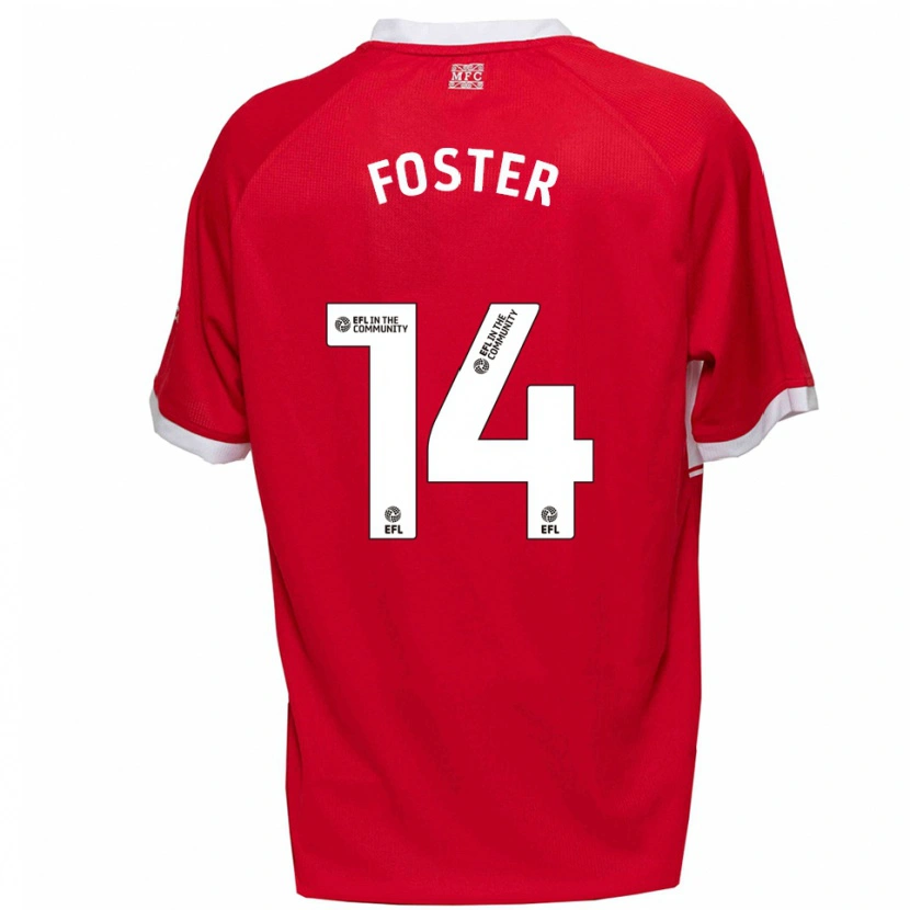 Danxen Kinder Emma Foster #14 Rot Weiß Heimtrikot Trikot 2025/26 T-Shirt Österreich