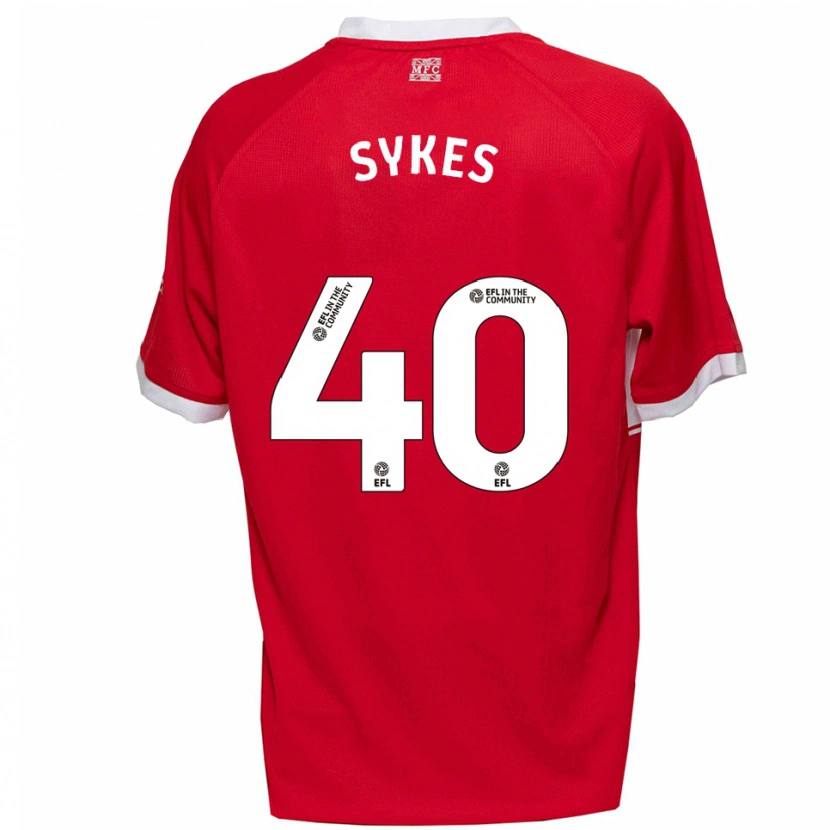 Danxen Kinder Cain Sykes #40 Rot Weiß Heimtrikot Trikot 2025/26 T-Shirt Österreich