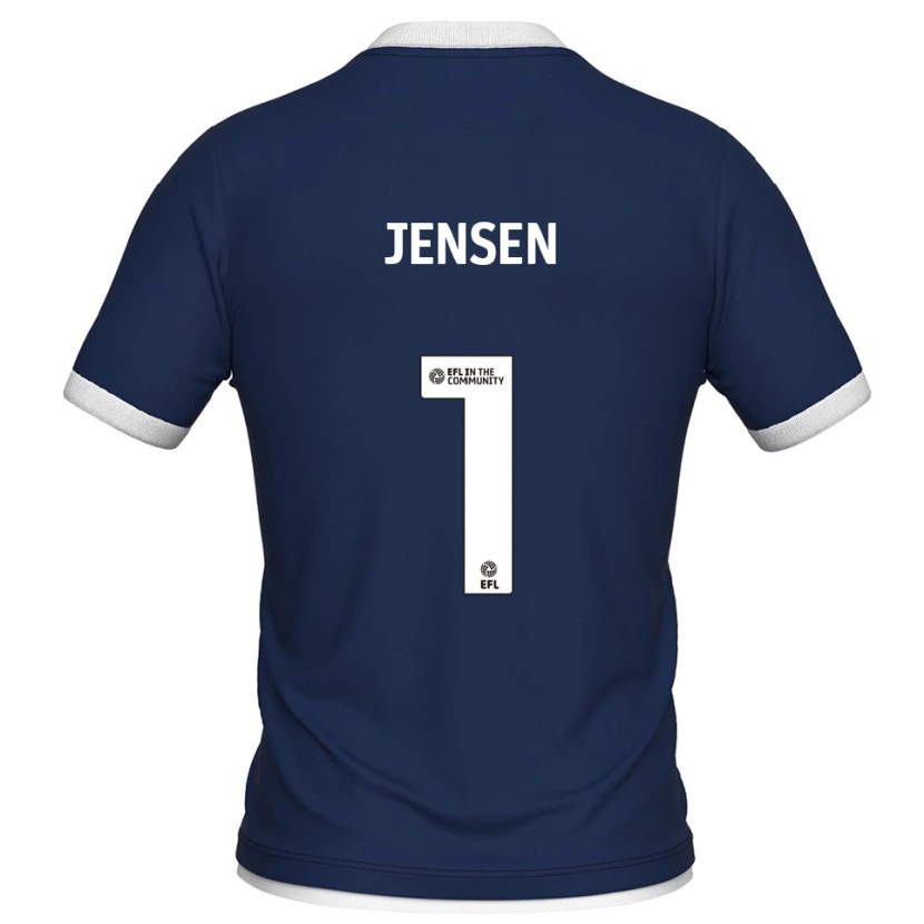 Danxen Kinder Lukas Jensen #1 Marine Weiß Heimtrikot Trikot 2025/26 T-Shirt Österreich