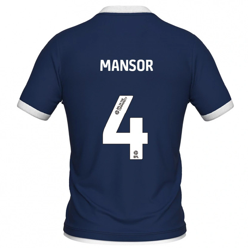 Danxen Kinder Elias Mansor #4 Marine Weiß Heimtrikot Trikot 2025/26 T-Shirt Österreich