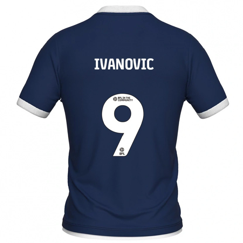 Danxen Kinder Mihailo Ivanovic #9 Marine Weiß Heimtrikot Trikot 2025/26 T-Shirt Österreich