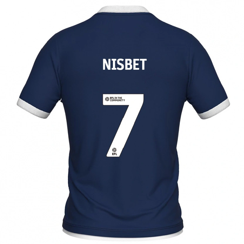 Danxen Kinder Kevin Nisbet #7 Marine Weiß Heimtrikot Trikot 2025/26 T-Shirt Österreich