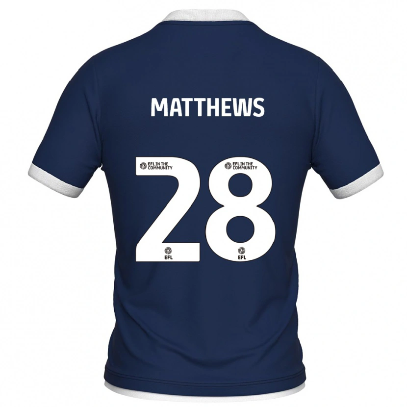 Danxen Kinder Ajay Matthews #28 Marine Weiß Heimtrikot Trikot 2025/26 T-Shirt Österreich