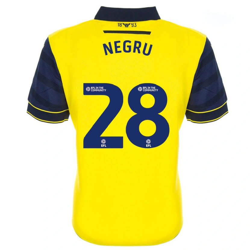 Danxen Kinder Stephan Negru #28 Gelb Marine Heimtrikot Trikot 2025/26 T-Shirt Österreich