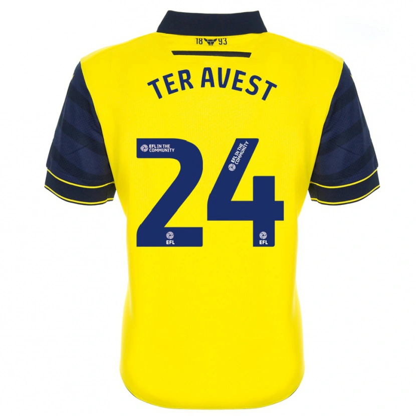Danxen Kinder Hidde Ter Avest #24 Gelb Marine Heimtrikot Trikot 2025/26 T-Shirt Österreich