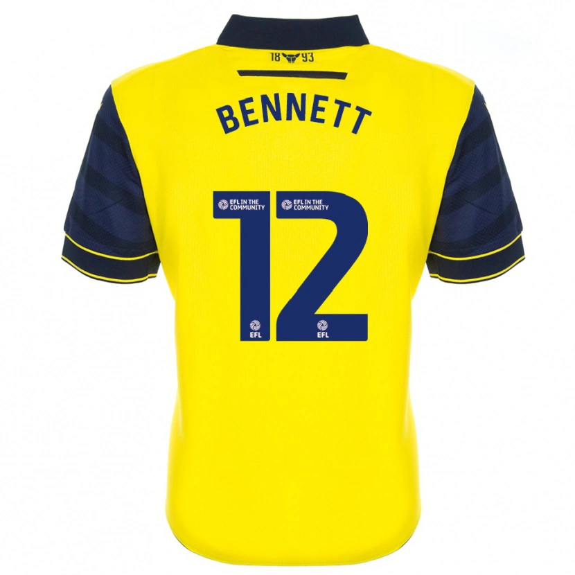 Danxen Kinder Joe Bennett #12 Gelb Marine Heimtrikot Trikot 2025/26 T-Shirt Österreich