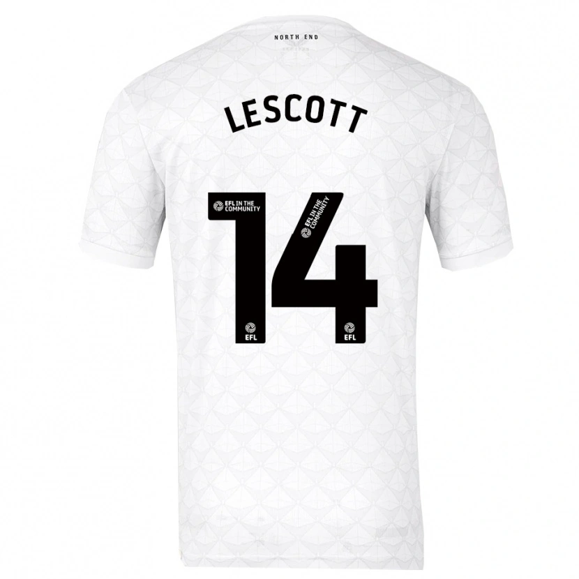 Danxen Kinder Clayton Lescott #14 Weiß Rot Heimtrikot Trikot 2025/26 T-Shirt Österreich