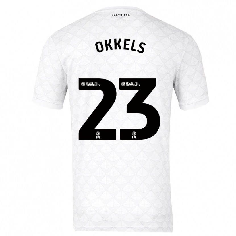 Danxen Kinder Jeppe Okkels #23 Weiß Rot Heimtrikot Trikot 2025/26 T-Shirt Österreich