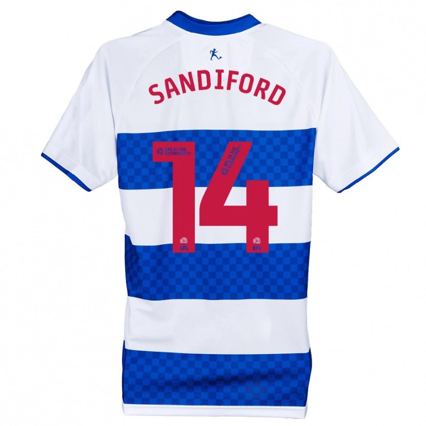 Danxen Kinder Shaquille Sandiford #14 Blau Weiß Heimtrikot Trikot 2025/26 T-Shirt Österreich